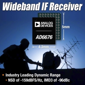 ADI推出宽带IF吸收器子系统AD6676